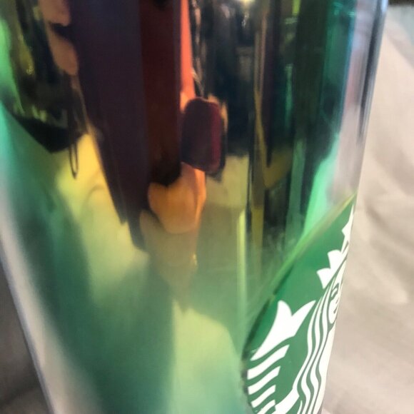 Starbucks Oil Slick Rainbow Iridescent Holographic Foil 24oz Tumbler - Picture 6 of 7
